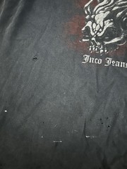 VINTAGE JNCO Jeans Men’s XL Black Double-Sided Graphic Skull Crew Neck T-Shirt