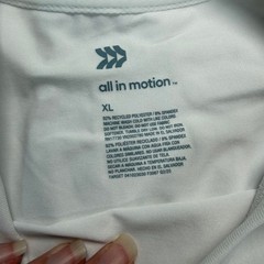 All in Motion Performance Tee Men’s XL White Short Sleeve Relaxed Fit NWT