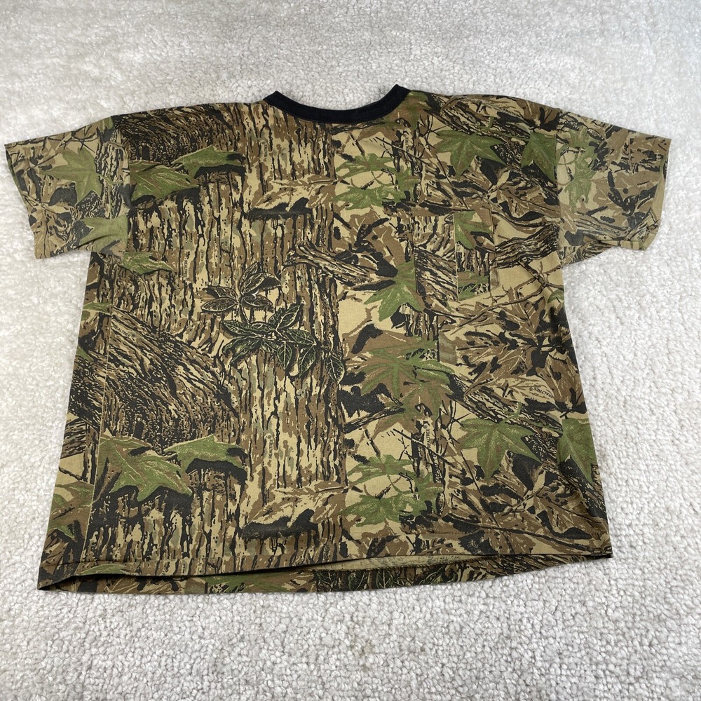 Vintage Camo Shirt Men XL Single Stitch Ace Sportswear Gun Creek Hunting Club