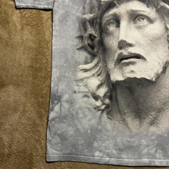 The Mountain Jesus Crown of Thorns T Shirt Mens L Gray Tie Dye Graphic Y2K Tee