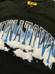 Chinatown Market Lightning Clouds Graphic Black Crewneck T-Shirt Sz. S
