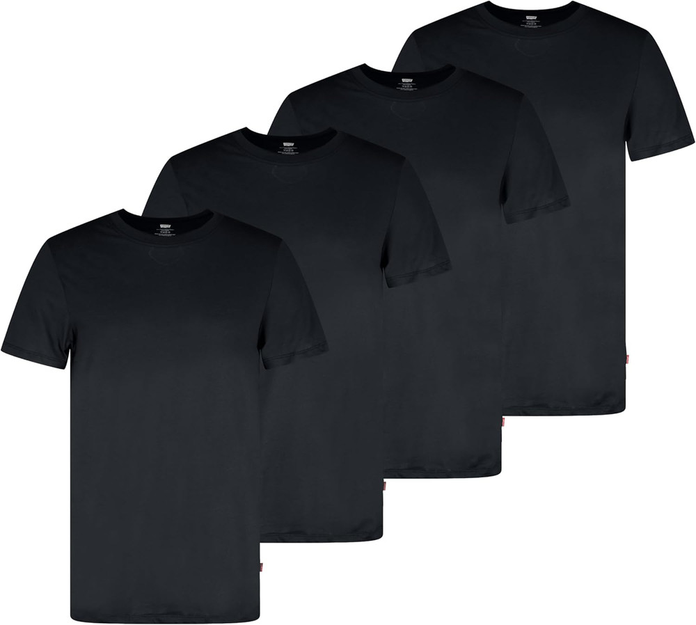 Men’S 4-Pack Basic Crew Neck T-Shirt, Soft Cotton, Tag-Free, Breathable Comfort