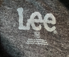 Lee Jeans T-Shirt Adult Large Gray Cotton M Graphic Print