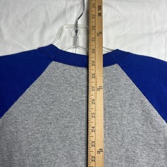 Shaka Active Baseball Shirt Mens XL Blue Heather Gray 3/4 Sleeve Blank
