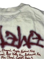 Travis Scott LAFD Tee M Cream Los Angeles Fire CA Wildfire Response NEW *spots