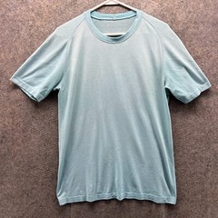 Lululemon Shirt Mens Small Baby Blue Crewneck Athletic Training Metal Vent Tech