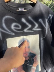 Vintage Custom Hand Painted Nelly Vintage Rap Tshirt Size Small Band Tees Rap