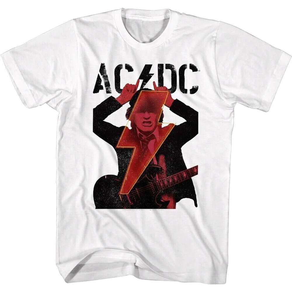 ACDC T-Shirt Angus Young Devil Horns Graphic Tees