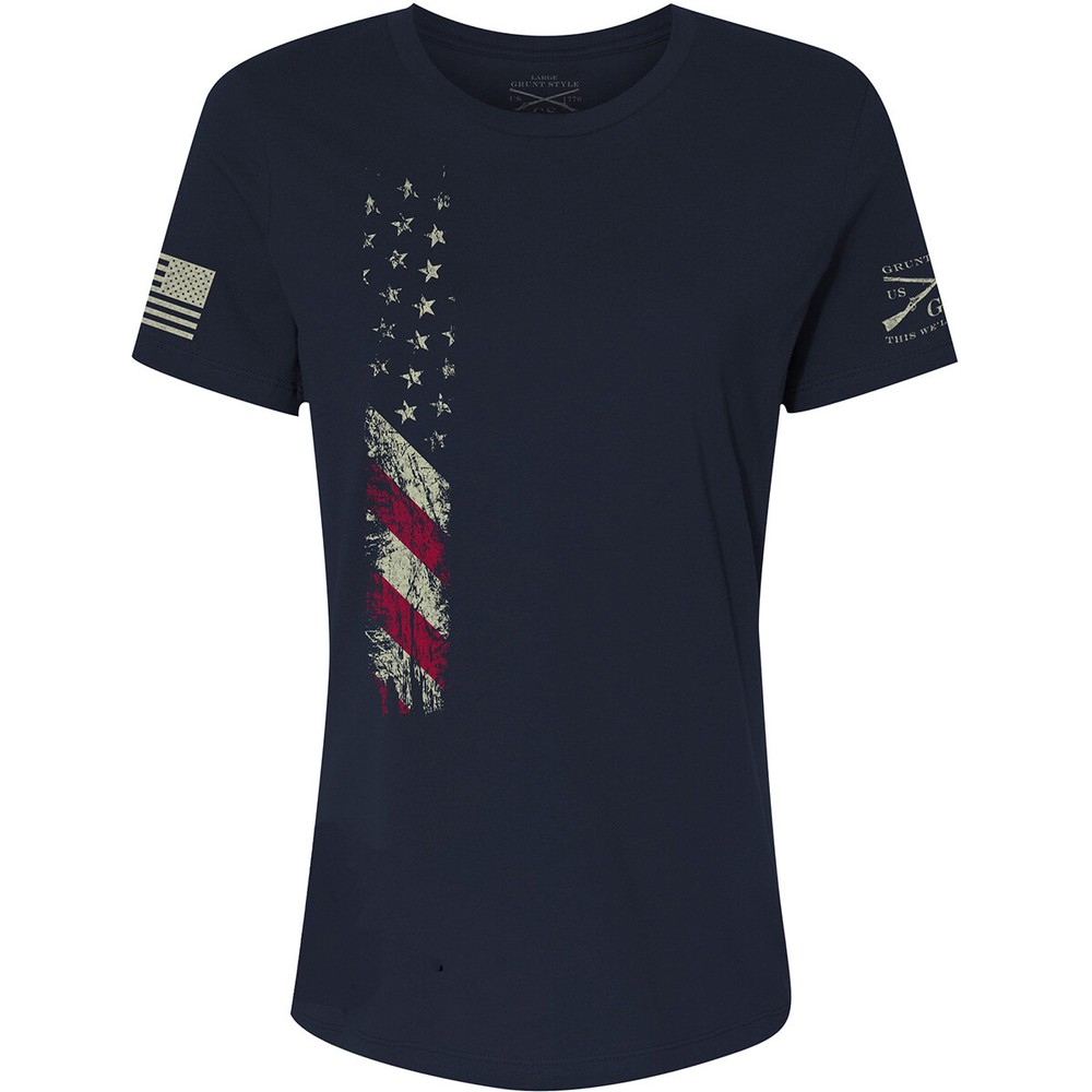 Grunt Style Women’s Relaxed Fit True Colors T-Shirt – Navy