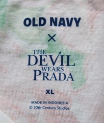 Old Navy X The Devil Wear Prada Unisex Adult’s Graphic Tee EJ3 Multifloral NWT