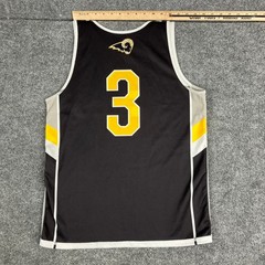SportsPage SEP Jersey Mens White Black Yellow #3 Mesh Tank Athletic Basketball