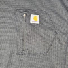 Carhartt Force Shirt Mens Size 2XL Long Sleeve Black Zip Pocket Work Utility
