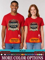 Personalized Best Grandpa Ever Shirt, Custom Name Fathers Day Tee