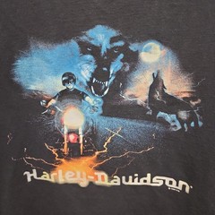 Vintage 1999 American Biker Wolf Shirt Harley Davidson Germany Motorcycle Tee XL