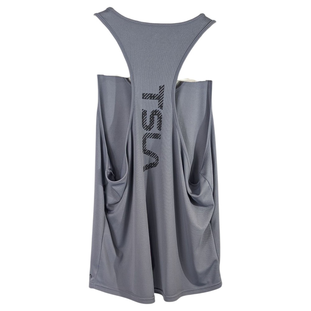 TSLA Tank Top Mens 2XL XXL Gray Sleeveless Workout Shirt Electric Vehicle Cars