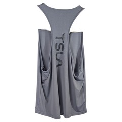 TSLA Tank Top Mens 2XL XXL Gray Sleeveless Workout Shirt Electric Vehicle Cars