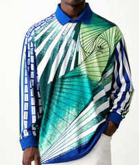NEW MENS ADIDAS ORIGINALS TREFOIL VINTAGE LOOSE GOALIE SHIRT SIZE MEDIUM #KC7918