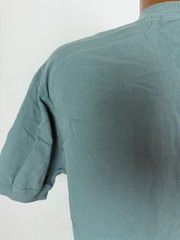 Vintage 80s 90s Ribbed Henley Shirt Large Minimal Casual Grunge Skater Cotton