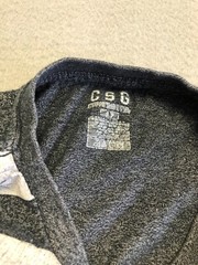 CSG Shirt Men’s Small Gray Stars and Stripe Curved Hem Tee