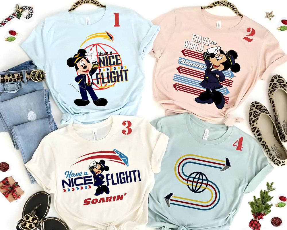 Disney Mickey & Friend Soarin Around The World Unisex Adult Kid Shirt 332173