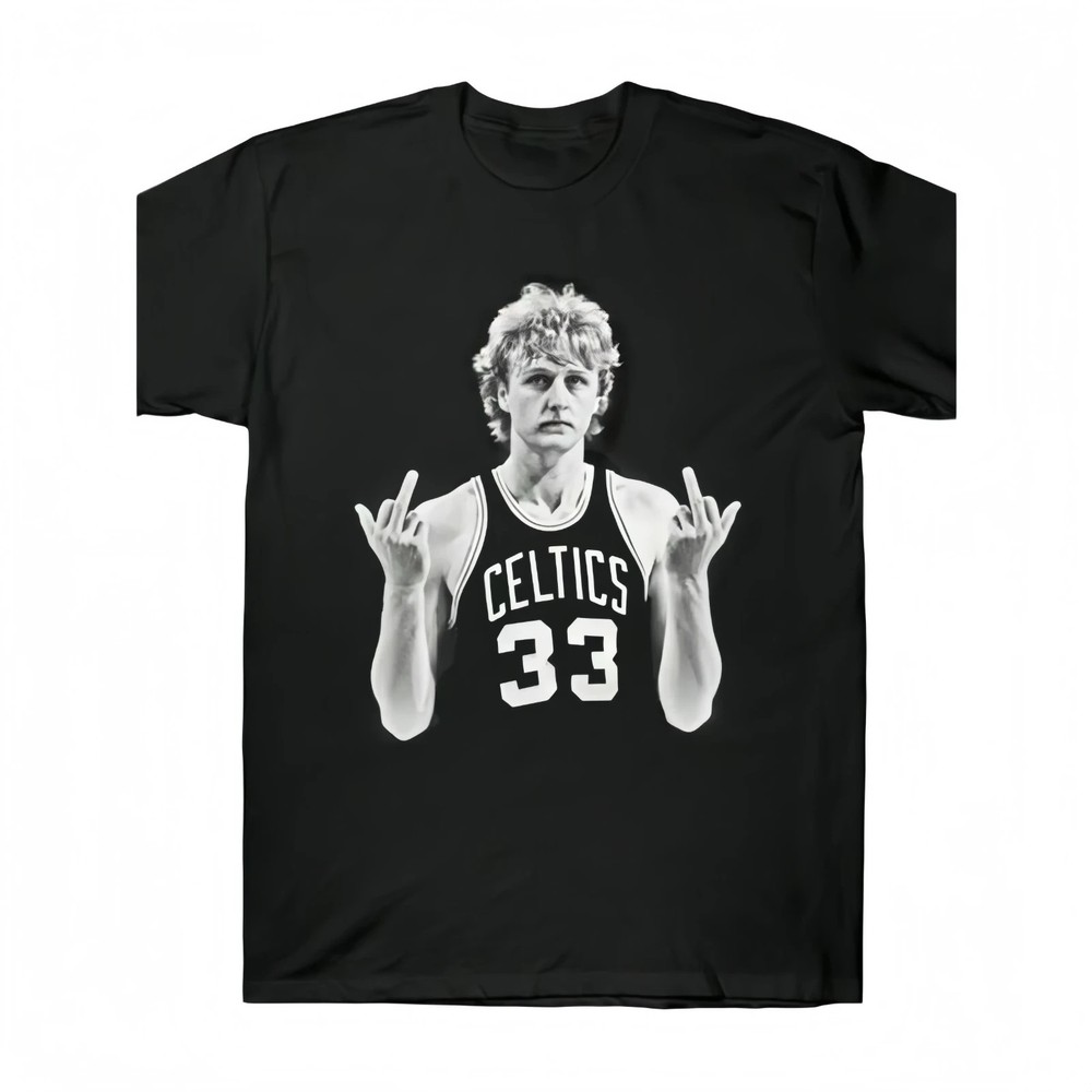 Larry Bird Retro 90s T-Shirt Black Shirt Men’s Shirts Vintage Men’s Clothing Str