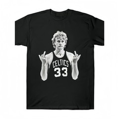 Larry Bird Retro 90s T-Shirt Black Shirt Men’s Shirts Vintage Men’s Clothing Str