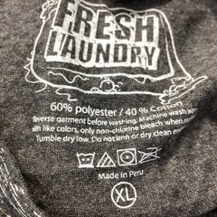 Fresh Laundry T Shirt Asian Signs Mens Size XL Tee Crewneck Speckled Gray NWOT