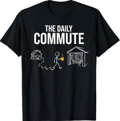 The Daily Commute Funny Woodworker Carpenter Humor T-Shirt