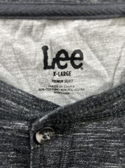 Lee Textured Comfort Henley Shirt Black Men’s X-LARGE Stretch $45