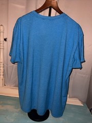 Hanes X-Temp Men’s XL Short Sleeve T-Shirt Aquatic Blue Crew Neck 100% Cotton