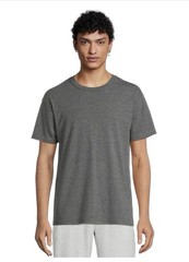 ATHLETIC WORKS Men’s Size 2XL Tri-Blend Short Sleeve Tee • Charcoal Grey Heather