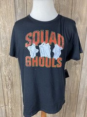 Way To Celebrate Mens Black Squad Ghouls Ghost Halloween Shirt Size XL