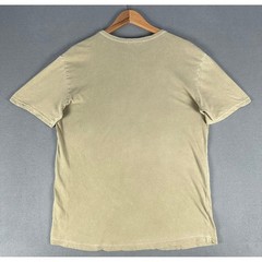 Buck Mason Shirt Mens Medium Beige Vintage Wash Curved Hem Minimalist Basic