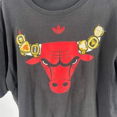 Adidas Chicago Bulls Six Championship Rings Black T-Shirt Large