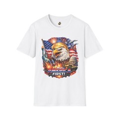America First Eagle Shirt | Patriotic USA Trump Graphic Tee T-Shirt