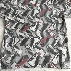Vintage Nike Air Jordan Shirt Tee Mens Large Gray Sneaker AOP Jumpman Streetwear