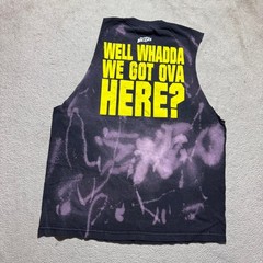 WWE Muscle Tee Mens XL Black Purple Enzo Big Cass Cuppa Haters Bleach Wash Shirt