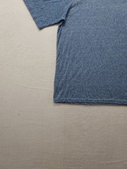 North Hudson Men T Shirt LT Blue Crew Neck Short Sleeve Pullover Basic Casual