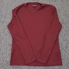 Banana Republic Shirt Mens Medium Red Long Sleeve Luxury Touch Crewneck Tee