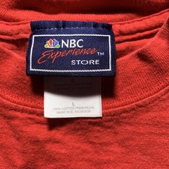 Friends TV Show NBC Experience Store Shirt LARGE Red Embroidery VTG Long Sleeve