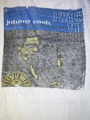 Johnny Cash Shirt Mens Large Gray I Walk The Line Country Music Legend Band T XL