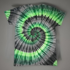 *New* 3XL & 4XL Handmade Tie Dye, Lime Graphite Double Spiral, Crew or V-Neck