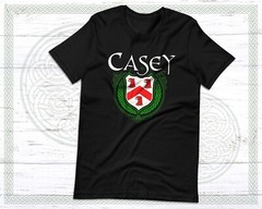 Casey Family Irish Family Crest T-shirt – Irish Heritage Coat of Arms