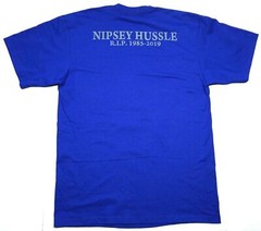 NIPSEY HUSSLE T-shirt Crenshaw Urban Hip Hop Rap HU$$LE Men’s Tee Blue New