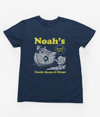 Punk Skateboard Noah’s Ark Exotic Meats Chops Retro Vintage style T-Shirt Tee
