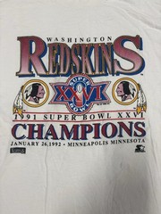 Vintage Hanes Heavyweight Washington Redskins Super Bowl Champions 1992 Shirt XL