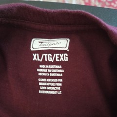 PlayStation Japan Logo T-Shirt Dark Maroon Adult XL Tailgate Brand Short Sleeve