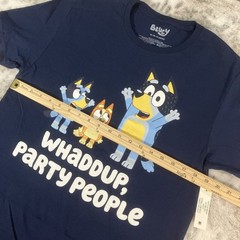 Bluey Whaddup Party People Graphic Shirt Mens Medium Bingo Dad Mom Disney 305