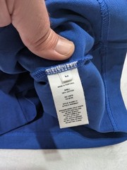 HELMUT LANG Cut Off Logo Shirt Mens Medium Blue Tee T-Shirt