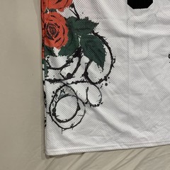 Rich Gang #5 Mesh Tank Top XXXL 3XL Roses Thorns Jersey Streetwear Hip Hop
